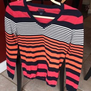 Tommy Hilfiger striped v-neck sweater
